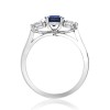 Platinum 3st Sapphire & Diamond Ring - S 0.94 D 0.22