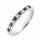 18ct White Gold Sapphire & Diamond Eternity Ring - S:0.27 D:0.17