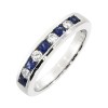 18ct White Gold Sapphire & Diamond Eternity Ring - S 0.36 D 0,20