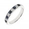 18ct White Gold Sapphire & Diamond Eternity Ring - S 0.36 D 0,20