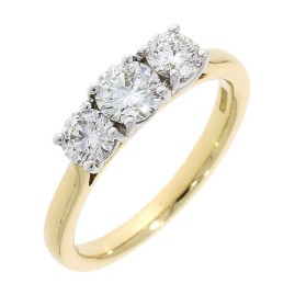 18ct Gold 3 Stone Diamond Ring - 1.00cts