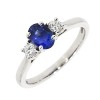 Three Stone Sapphire & Diamond Platinum Ring | Macintyres