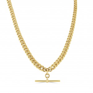 9ct Gold Solid Double Albert Chain Necklace - 63g