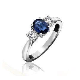 Platinum 3st Sapphire & Diamond Engagement Ring | Macintyres of Edinburgh