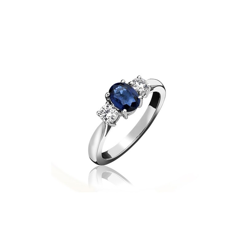 Platinum 3st Sapphire & Diamond Engagement Ring | Macintyres of Edinburgh