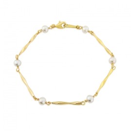 9ct Gold Cultured Freshwater Pearl Bracelet