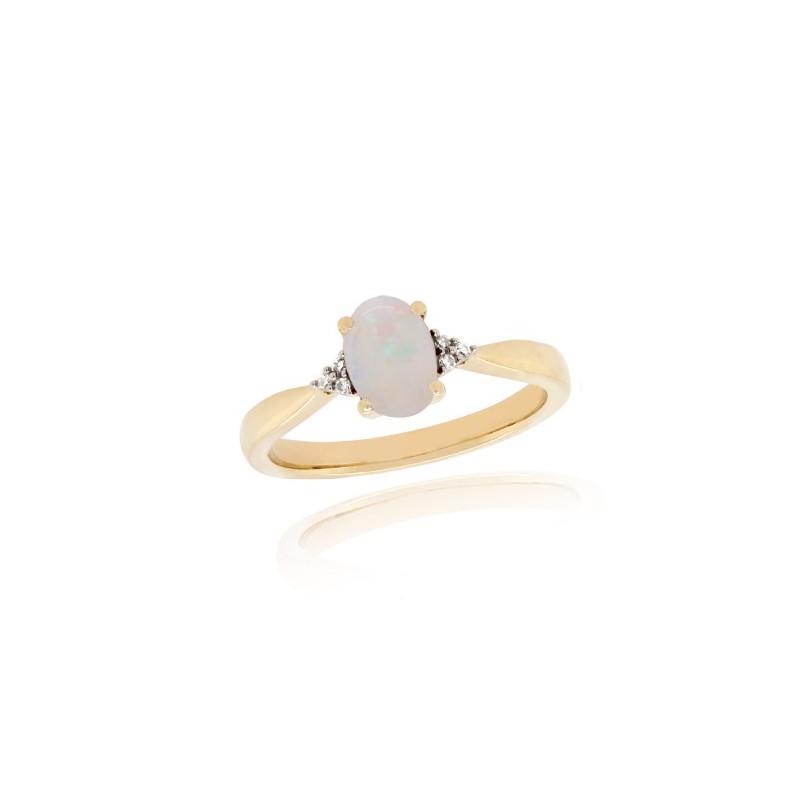 9ct Yellow Gold Oval Opal Ring | Macintyres of Edinburgh