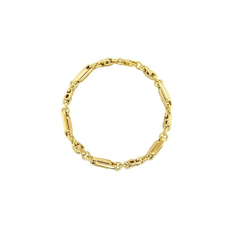 9ct Yellow Gold Fancy Link Knot Bracelet - 7 inches