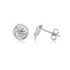 9ct White Gold CZ Knot Earrings