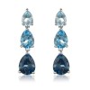 Pear Shaped Blue Topaz Drop Earrings | Macintyres of Edinburgh