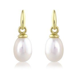 9ct Gold Freshwater Pearl Drop Earrings