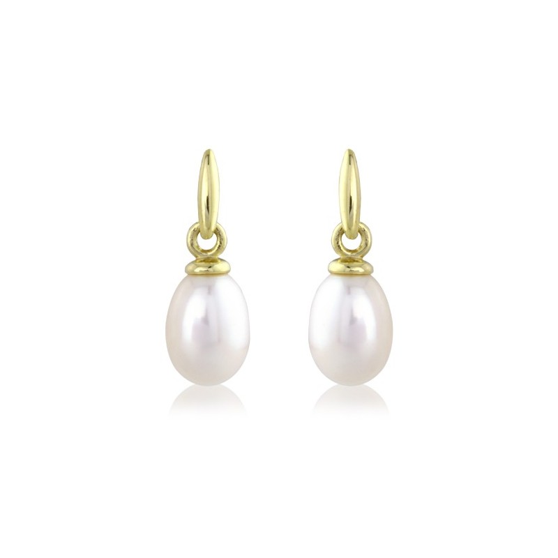 9ct Gold Freshwater Pearl Drop Earrings