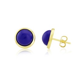 9ct Gold Lapis Lazuli Stud Earrings | Macintyres of Edinburgh