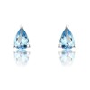 9ct White Gold Pear Shaped Aquamarine Stud Earrings