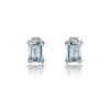 9ct White Gold Aquamarine & Diamond Earrings