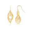 9ct Gold Spiral Twist Drop Earrings