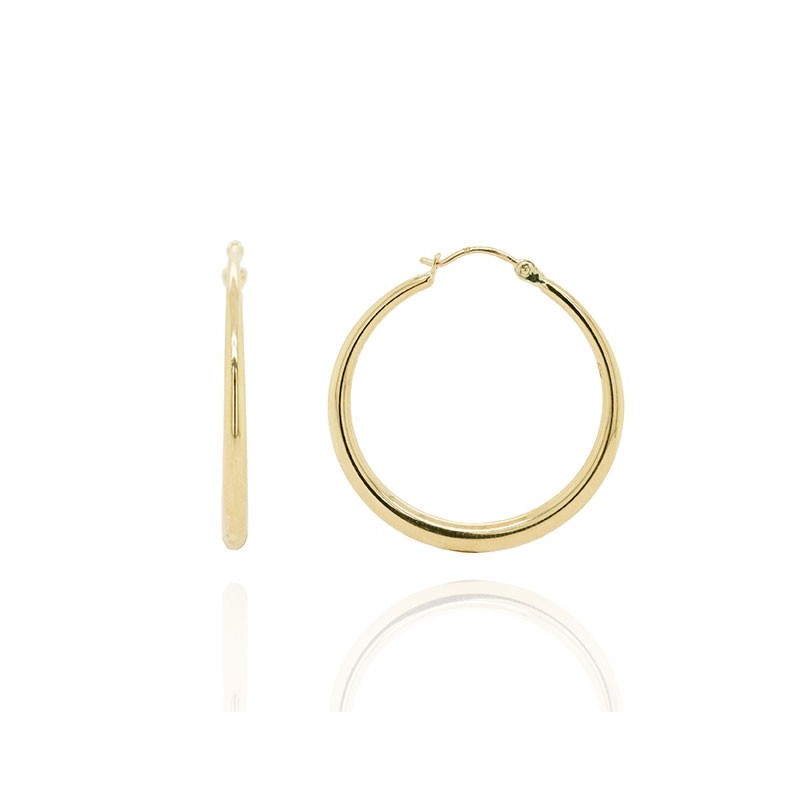 9ct Gold Graduated Creole Hoop Earrings