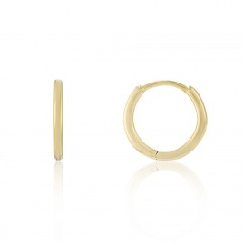 9ct Yellow Gold Solid 8mm Huggie Hoops