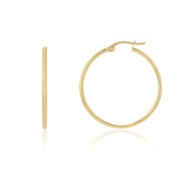 9ct Yellow Gold 25mm Hoop Earrings