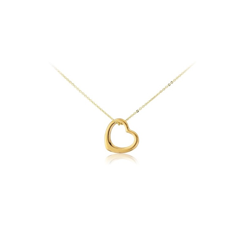 Floating Open Heart Necklace 9ct Gold | Macintyres of Edinburgh