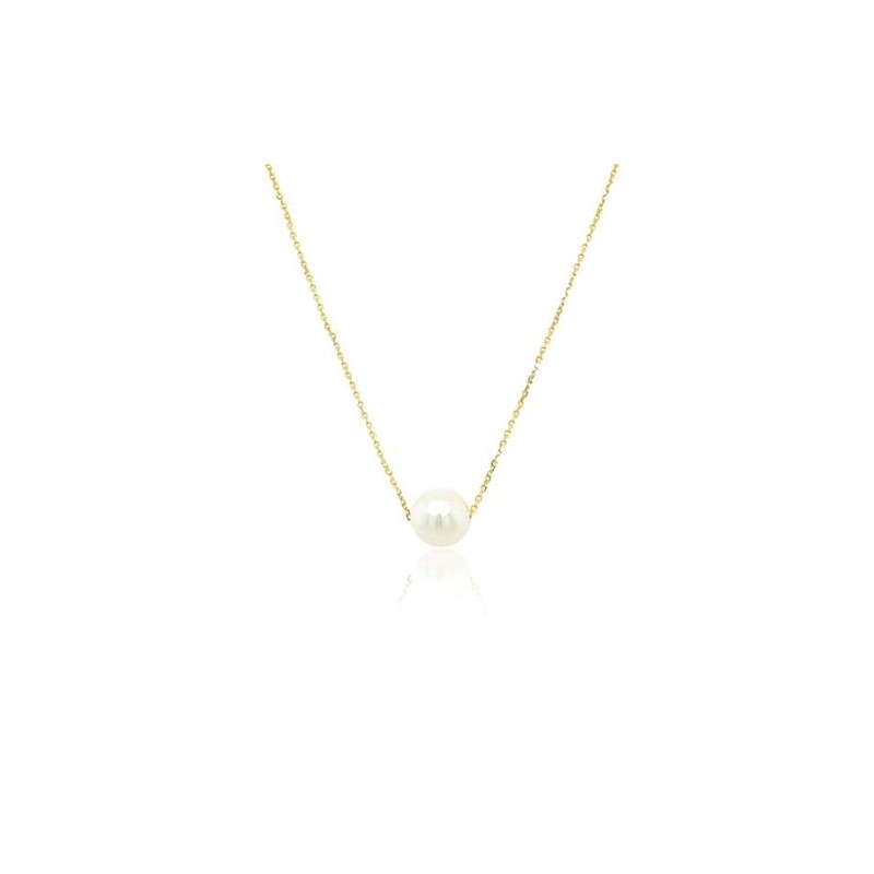 9ct Gold & Pearl Slider Necklet