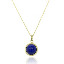 9ct Gold Lapis Lazuli Pendant & Chain | Macintyres of Edinburgh