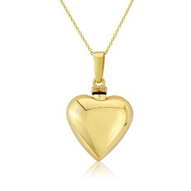 9ct Yellow Gold Heart Bottle Locket & Chain