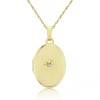 9ct Gold Diamond Locket & Chain