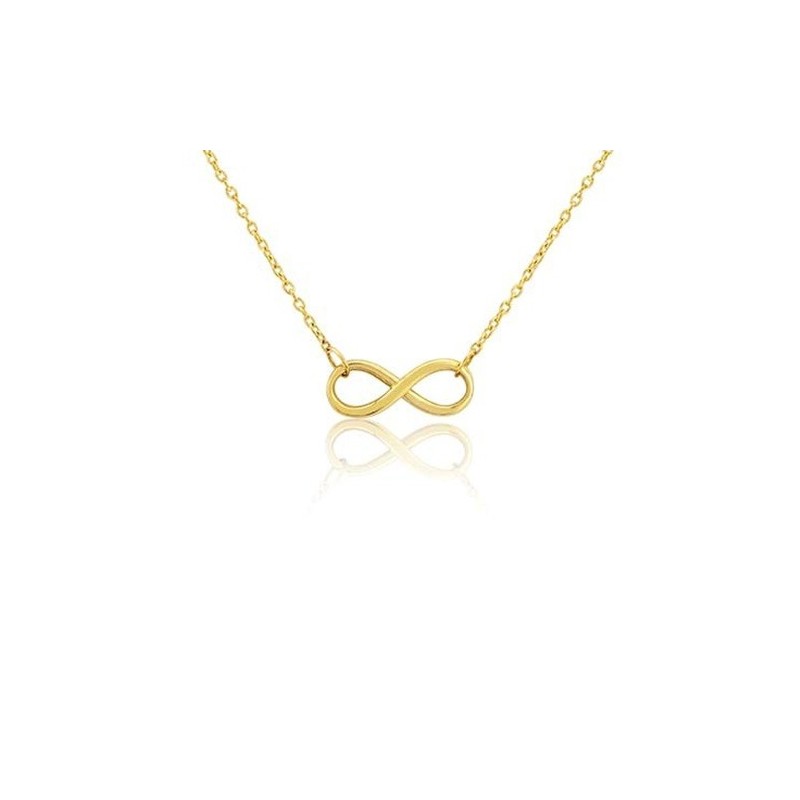 9ct Yellow Gold Infinity Necklet