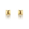 9ct Gold Square Domed Stud Earrings