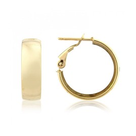 9ct Yellow Gold Wedding Band Hoop Earrings