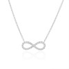 9ct White Gold Diamond Infinity Necklet - 0.09ct