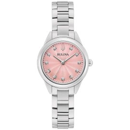 Bulova Sutton Stainless Steel Pink Dial Watch - 96P249 [25% off RRP]