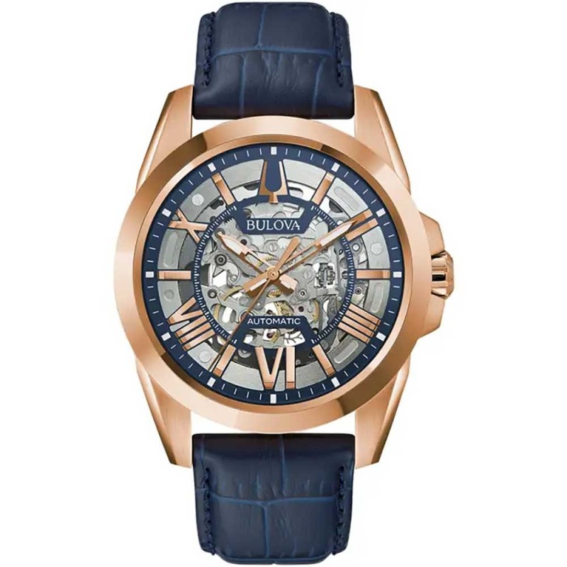 Bulova Sutton Skeleton Dial Automatic Watch - 97A161 [35% off RRP]