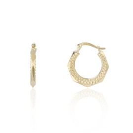 9ct Gold Creole Style Hoop Earrings