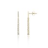 9ct Gold Diamond LOng Drop Earrings - 0.49ct