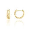 9ct Gold Diamond-set Milligrain Huggie Hoops - 0.36ct