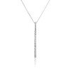 9ct White Gold  Graduated Diamond Drop Pendant - 0.29ct