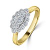 18ct Gold Vintage-style Diamond Cluster Ring - 0.50ct