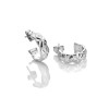 Hot Diamonds Sterling Silver Quilted Hoop Earrings - DE743