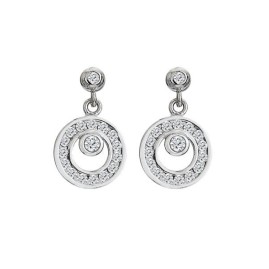 Hot Diamonds Orbit Silver Drop Earrings - DE744