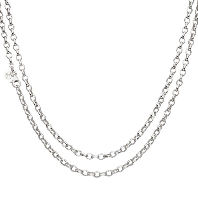 Kit Heath Revival Rolo Oval Link 28 inch Silver Necklace