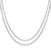 Kit Heath Revival Rolo Oval Link 28 inch Silver Necklace