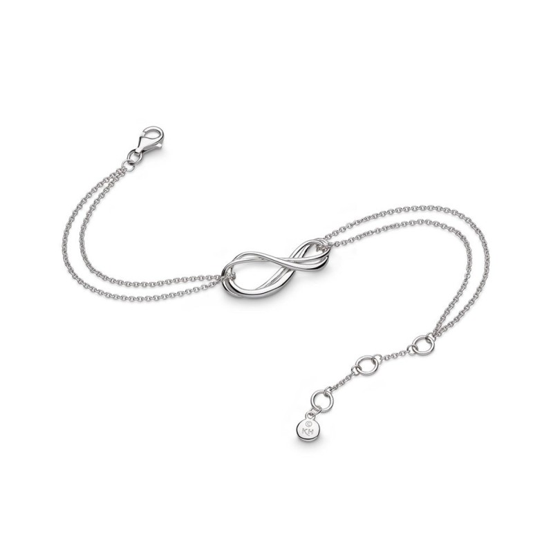 Sterling Silver Infinity Twin Chain Sterling Silver Bracelet