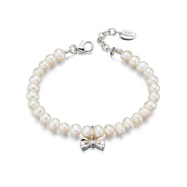 D for Diamond Pearl Bow Bracelet - B4890 [28% off RRP]