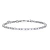 Diamonfire Silver Baguette & Round Cut Zirconia Bracelet [28% off RRP]