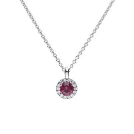 Diamonfire Ruby Red Zirconia Cluster Necklace [Save 29% off RRP]