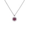 Diamonfire Ruby Red Zirconia Cluster Necklace [Save 29% off RRP]