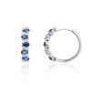 Sapphire & Diamond Hoop Earrings White Gold | Macintyres of Edinburgh