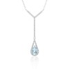 9ct White Gold & Diamond Y-Necklet - A 1.00ct D 0.34ct